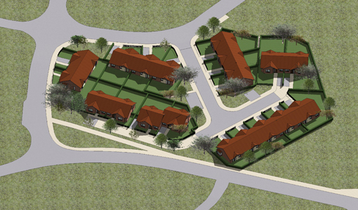 bungalows, layout, bungalow layout, Houghton Le Spring, housing scheme 